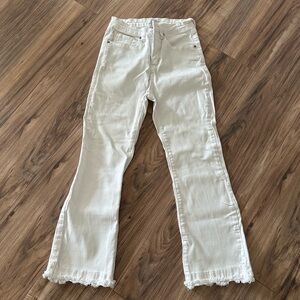 White ankle denim